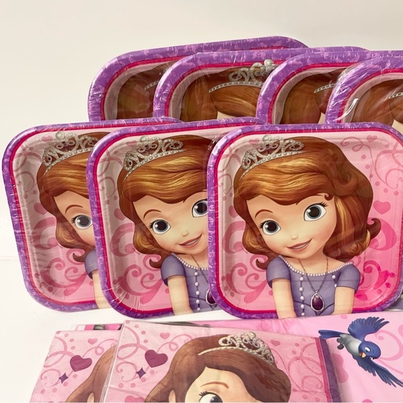 Sofia The First Birthday Party Supplies Plates Napkins Tablecover Princess - Picture 3 of 14
